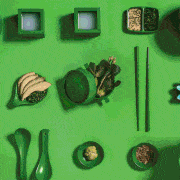 Green, Collection, Natural material, Artifact, Bronze, Kitchen utensil, Symbol, 