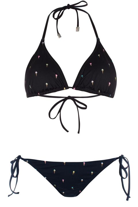 <p><strong>Paul Smith</strong> <a href="http://www.paulsmith.co.uk/us-en/shop/womens/swimwear/women-s-navy-ice-cream-print-triangle-bikini-top.html" target="_blank">bikini top</a>, $95; <a href="http://www.paulsmith.co.uk/us-en/shop/womens/swimwear/women-s-navy-ice-cream-tie-bikini-bottoms.html" target="_blank">bottom</a>, $95, paulsmith.co.uk. </p>