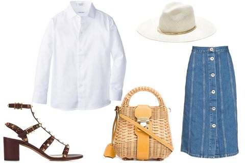 Product, Brown, Collar, Textile, Denim, White, Style, Hat, Bag, Tan, 