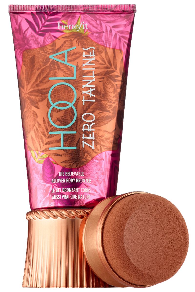 <p>For the most believable 12-hour tan, you want a matte formula. This gel version comes with a plush sponge—use it to buff the bronzer on in big circular motions. </p><p><strong>Benefit</strong> Hoola Zero Tanlines Allover Body Bronzer, $30, <a href="http://www.sephora.com/hoola-zero-tanlines-allover-body-bronzer-P404615?skuId=1790427&om_mmc=ppc-GG&mkwid=sm1vRrQFE&pcrid=97594803159&pdv=c&site=_search&country_switch=&lang=en&gclid=CJXS2NC3pc0CFdcRgQod7qwKoA" target="_blank">sephora.com</a>.</p>