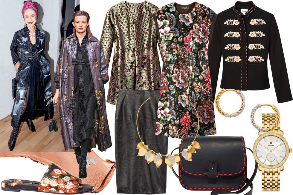 <p><strong><strong>STYLIST'S TIP: </strong></strong> A diamond choker is a simple way to elevate any look.</p><p><strong>Carelle</strong> necklace, price upon request, 888-888-4757; <strong>Vilshenko </strong>jacket, $1,122, <a href="https://www.modaoperandi.com/" target="_blank">modaoperandi.com</a>; <strong>Rachel Comey </strong><span class="redactor-invisible-space">dress, $690, <a href="https://www.rachelcomey.com/" target="_blank">rachelcomey.com</a>; <strong>Michele</strong> watch, $2,495, <a href="http://www.michele.com/webapp/wcs/stores/servlet/HomepageView?langId=-1&storeId=12051&catalogId=10051&N=0" target="_blank">michele.com</a>; <strong>Les Copains</strong> skirt, $1,245, <a href="http://www.lescopains.com/us_en/" target="_blank">lescopains.com</a>; <strong>Giorgio Armani </strong>Eye Tint in Smoky Nude, $39, <a href="http://www.giorgioarmanibeauty-usa.com/" target="_blank">giorgioarmanibeauty-usa.com</a>; <strong>Josie Natori</strong> top, $1,050, <a href="http://www.natori.com/" target="_blank">natori.com</a>; <strong>LaContrie</strong> bag, $852, <a href="https://www.shopbop.com/" target="_blank">shopbop.com</a>; <strong>Rochas</strong> sandal, $850, <a href="http://rochas.com/" target="_blank">rochas.com</a>.  </span></p>