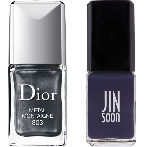 <p><strong>Dior </strong>Vernis in Metal Montaigne, $27, <a href="http://www.dior.com/beauty/en_us/fragrance-beauty/makeup/nails/nail-lacquers/pr-diorvernis-y0002959_f000355803-couture-color-gel-shine-long-wear-nail-lacquer.html?gclid=CjwKEAjwy6O7BRDzm-Tdub6ZiSASJADPNzYrpvmOWzjyfp3DCNOtfjO_h6Hr-eqsLCQs0NmcC1ERzxoCm7_w_wcB">dior.com</a>; <strong>Jin Soon </strong><span class="redactor-invisible-space">Nail Laquer in Debonair, $18</span>, <a href="http://www.jinsoon.com/catalog/product/view/id/4" target="_blank">jinsoon.com</a>.</p>