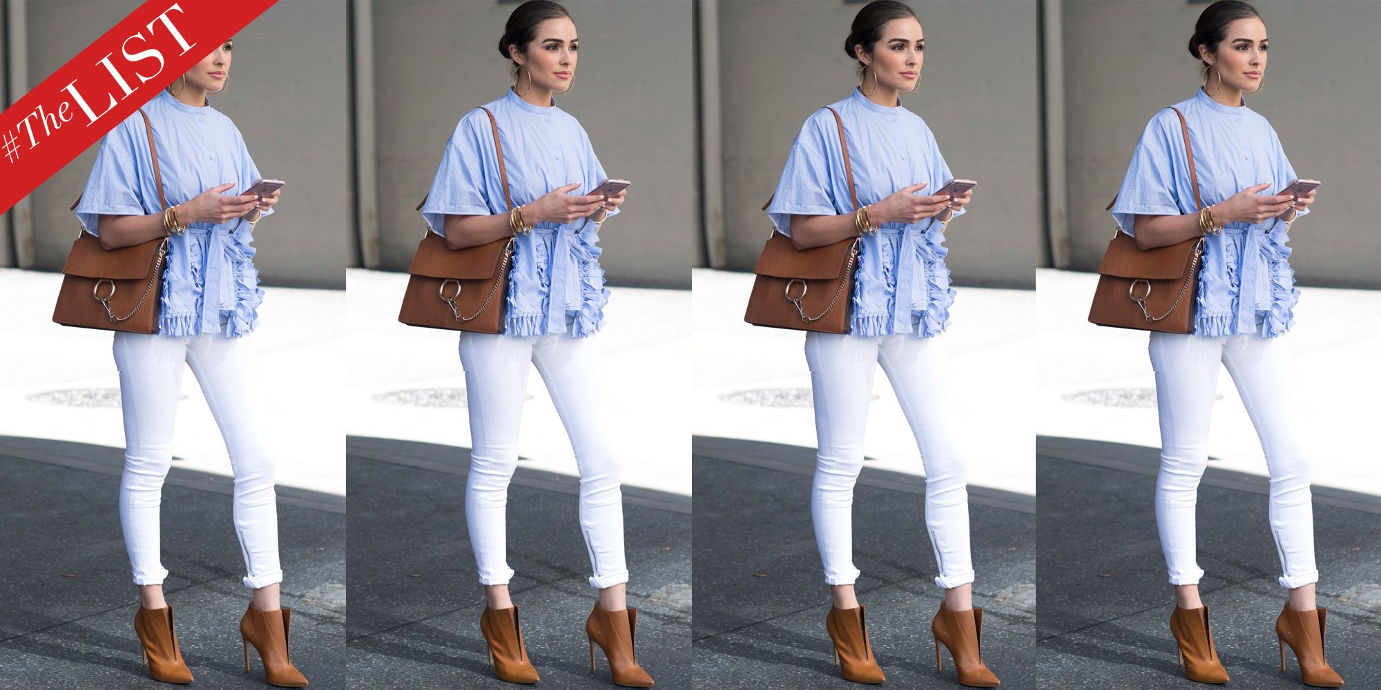 denim and white casual outfits