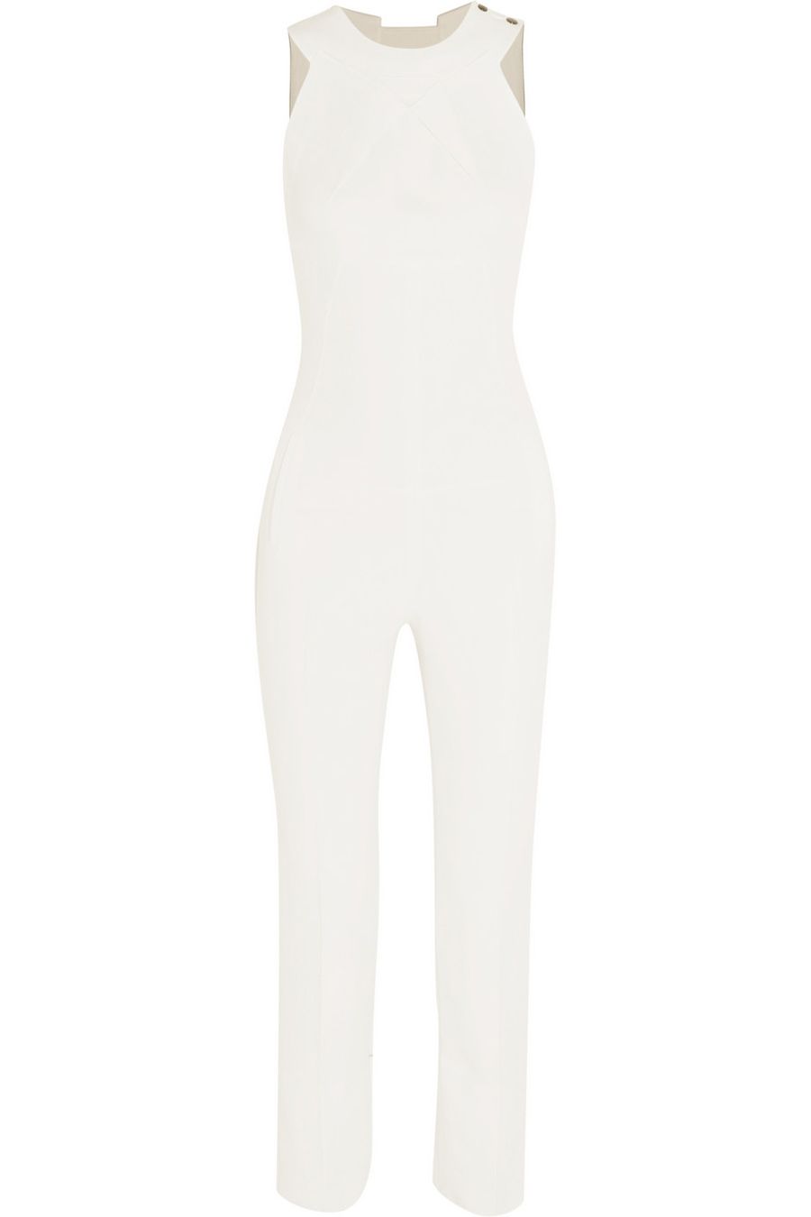 all white jump suit