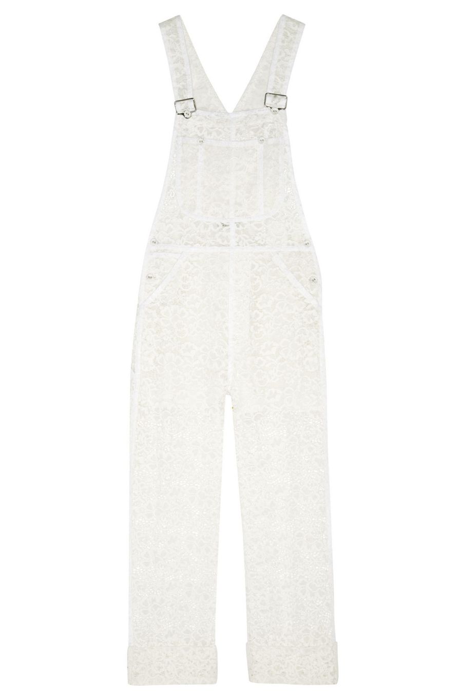 white overalls in store