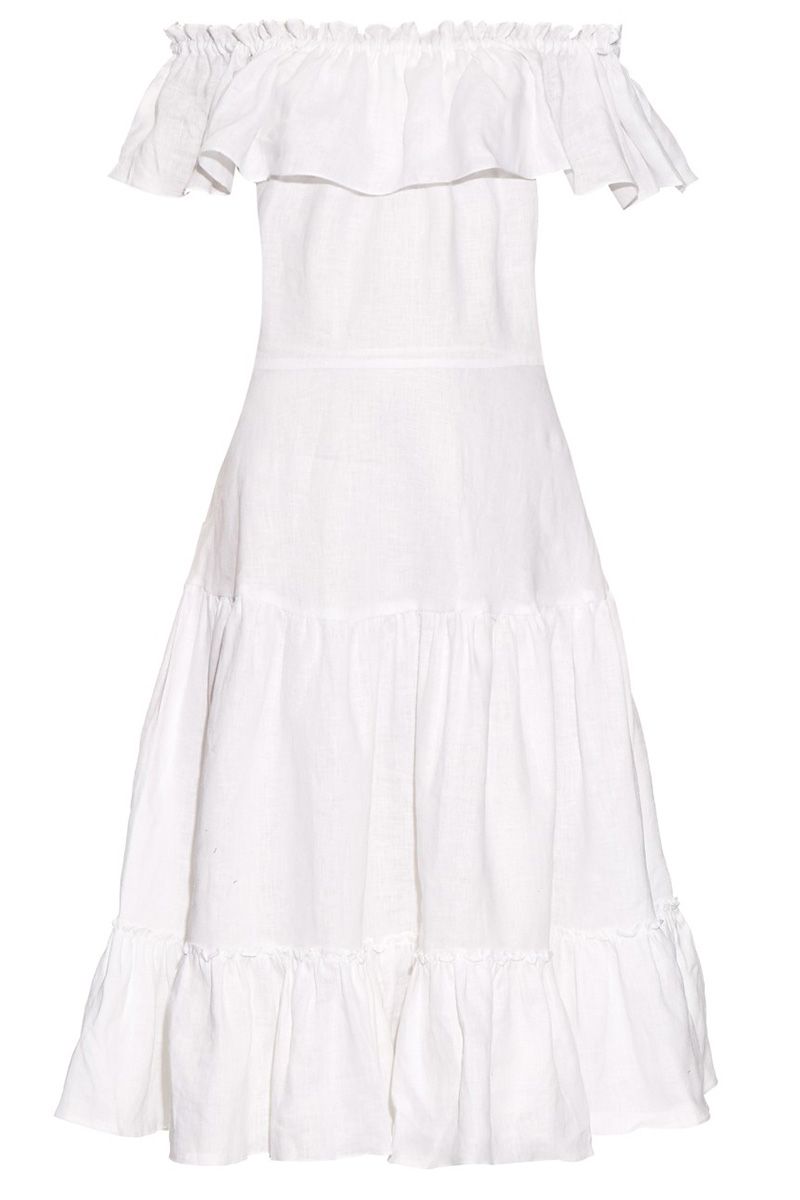 white off the shoulder dress summer