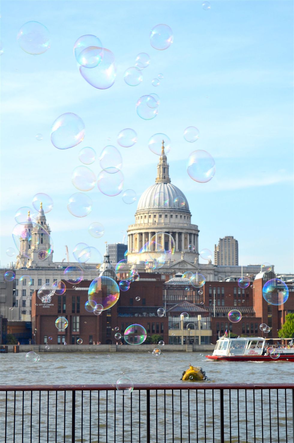 <p>This is the beautiful Saint Paul's Cathedral captured from the Southbank of the River Thames. The cathedral is one of the most famous and most recognizable sights in London and its dome has been dominating London's skyline for 300 years.   </p>