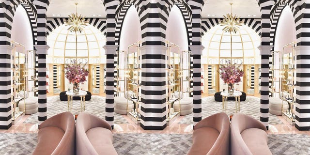 Interior design, Light fixture, Tan, Interior design, Design, Decoration, Symmetry, Peach, Arch, Chandelier, 