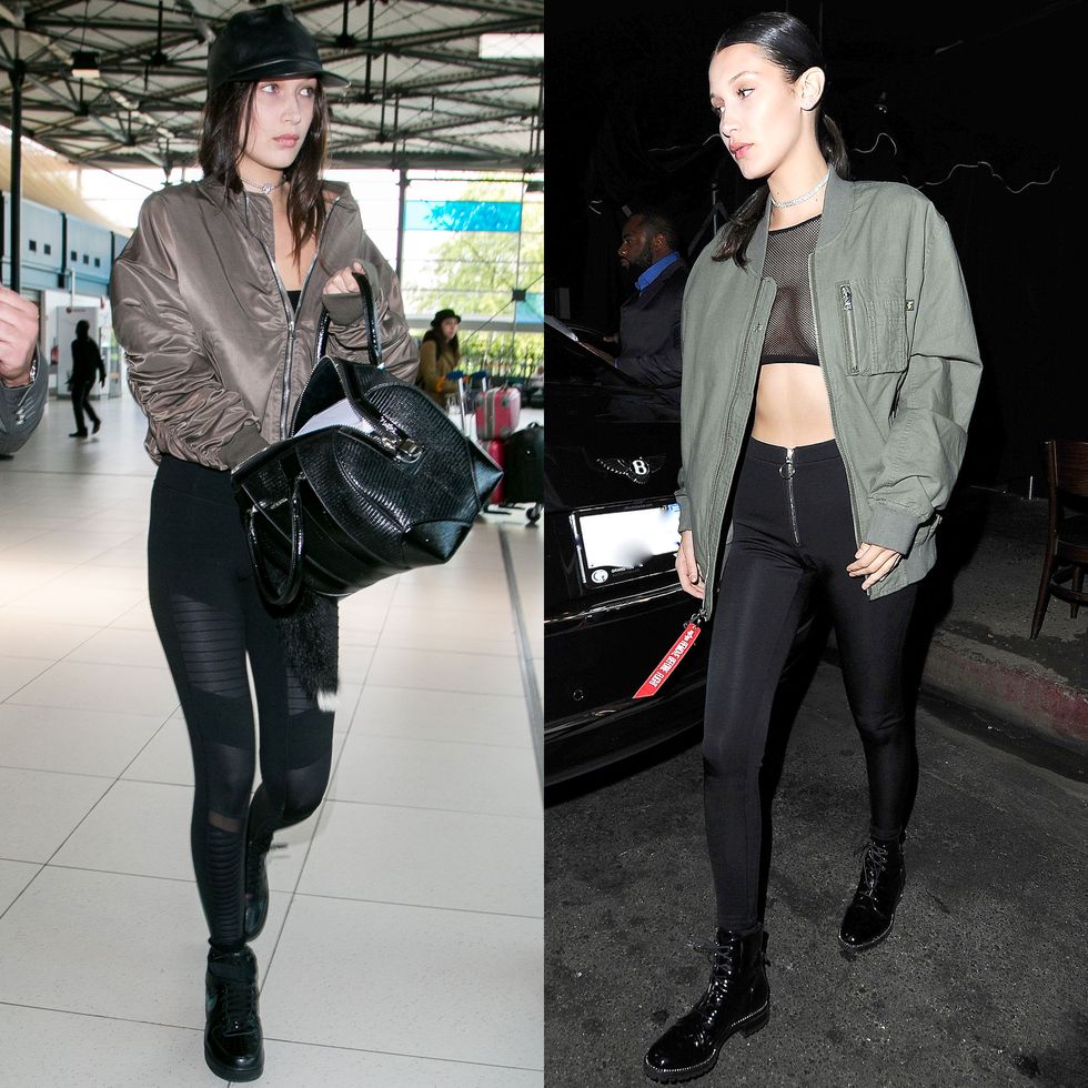 Bella Hadid's Moto Jacket and Sweatpants Look for Less