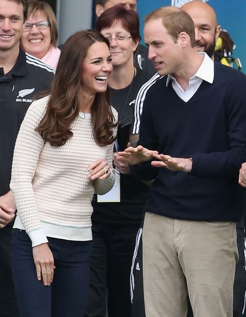 will and kate laughing