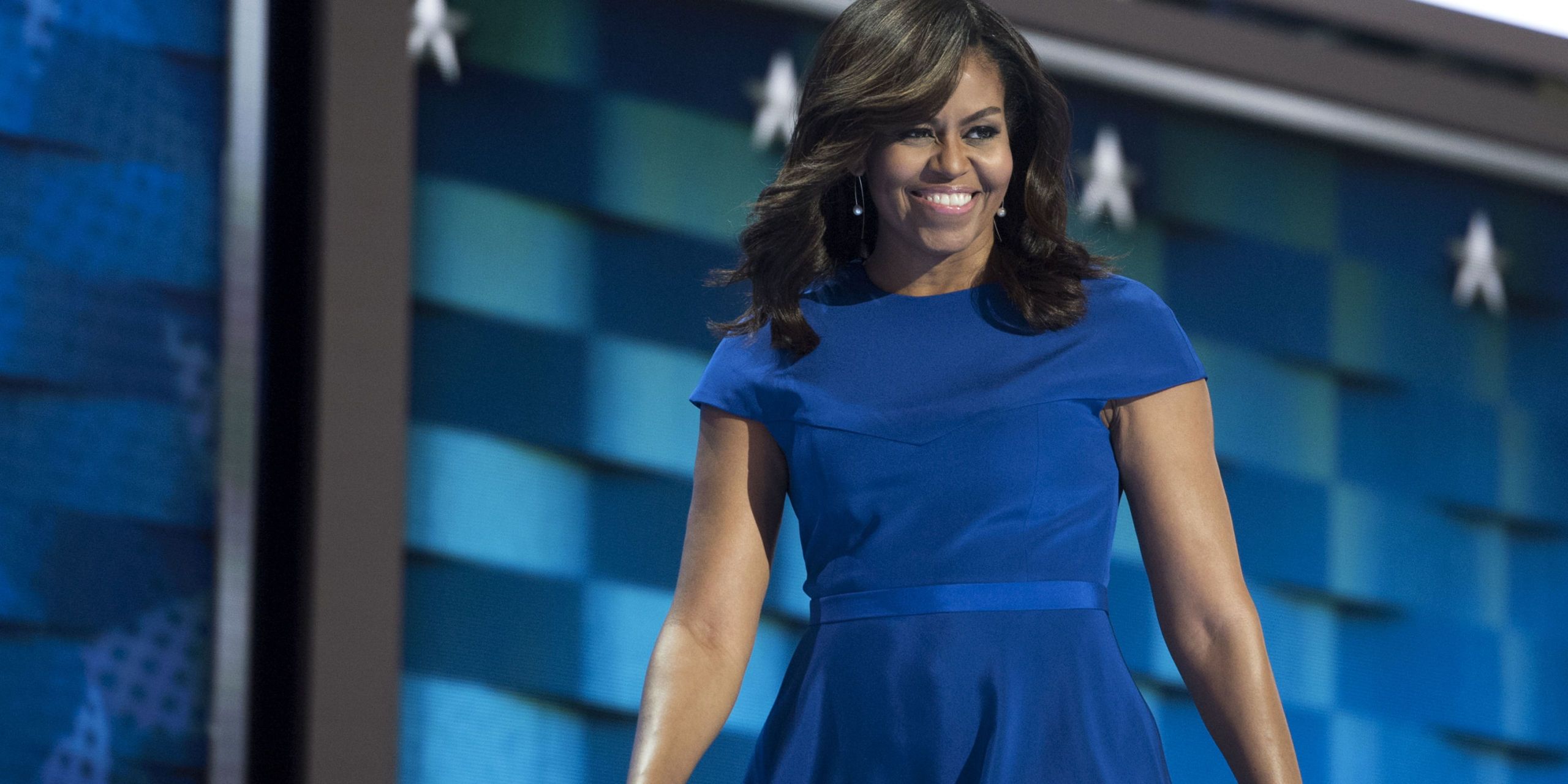 Michelle obama blue dress hotsell