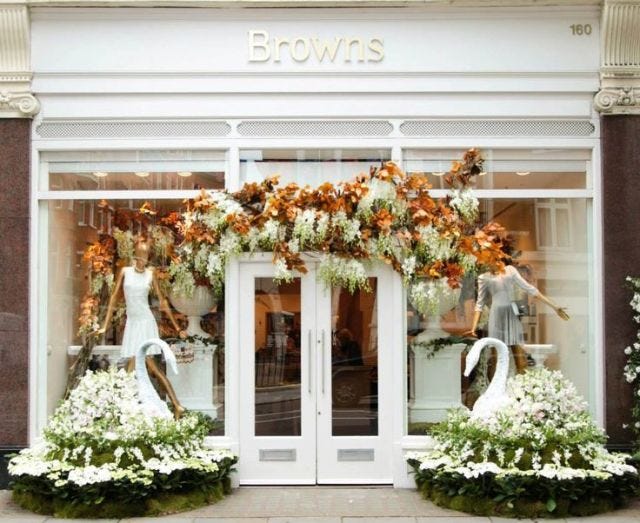 <p>Founded by Joan and Sidney Burstein in 1970, <a href="http://brownsfashion.com" target="_blank">Brown's</a> has long been a destination for established and emerging talents, featuring a curated, well-edited selection of pieces from notable names like Erdem, Alexander McQueen, Hussein Chalayan and Christopher Kane. The store's flagship is located on South Molton Street and new locations like a men's shop, a Sloane Street store, a fine jewelry boutique, Brown's Bride and Brown's Focus showcasing the work of young and emerging talents have been added to the retailer's roster since the brand's inception. </p><p><br></p><p><em>Brown's 24-27 South Molton Street, London. W1K 5RD, +44 (0)20 7514 0016; Brown's Sloane Street 160 Sloane Street, London. SW1X 9BT, +</em><em>44 (0)20 7514 0040; <a href="http://www.brownsfashion.com/info/stores/browns-bride" target="_blank">Brown's Bride</a> </em><em><span></span>12 Hinde Street, London, W1U 3BE, +</em><em>44 (0)20 7034 1400.</em></p><p><em></em></p>