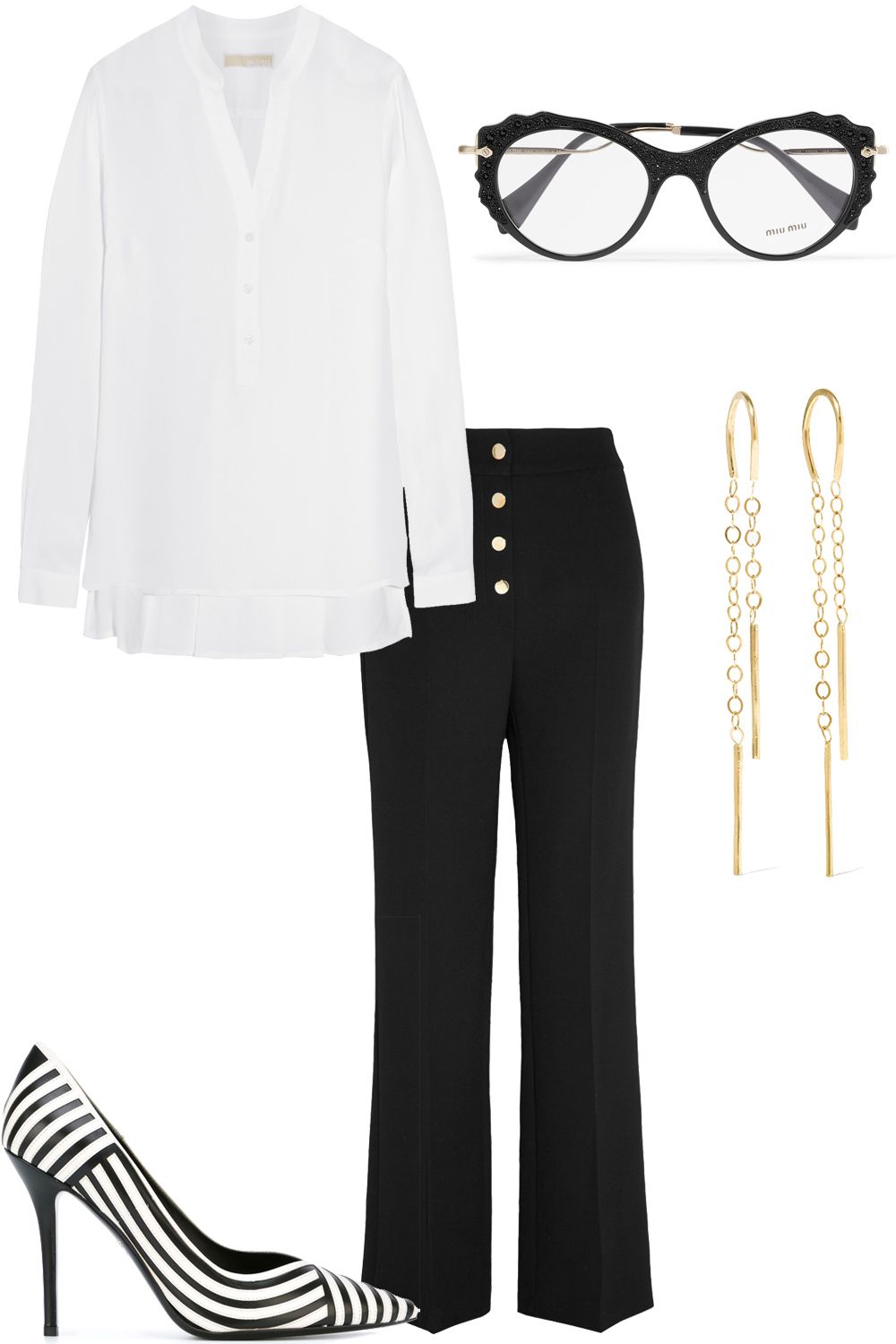 Black and store white interview clothes