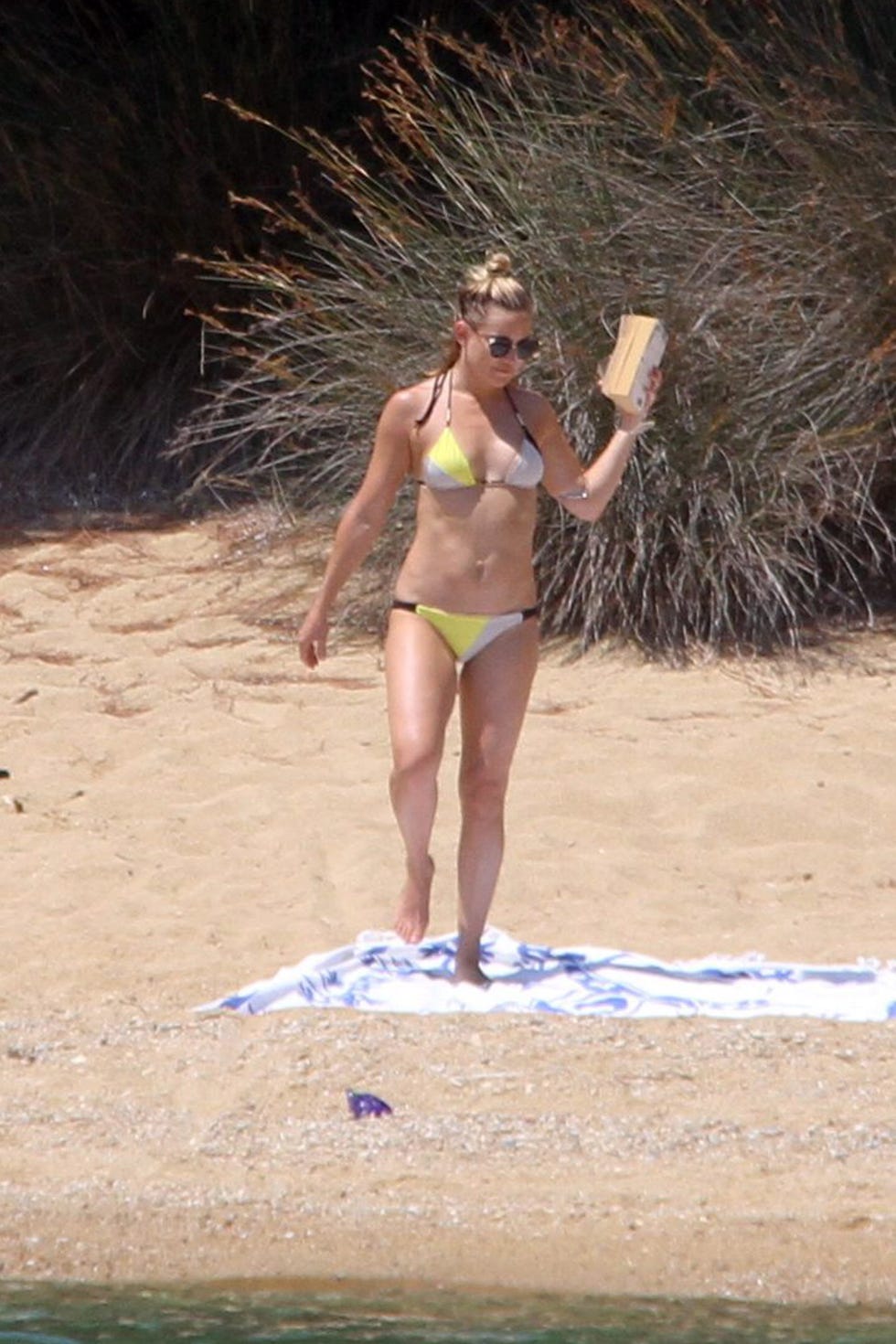 Water, Bikini, Fun, Undergarment, Vacation, Summer, Blond, Undergarment, Swimwear, Sand, 