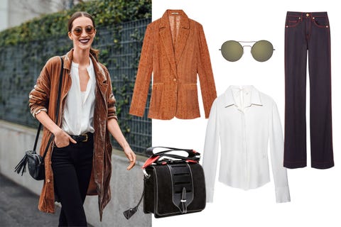 Velvet Crush <p>Miuccia Prada, Ralph Lauren, and Valentino's Pierpaolo Piccioli and Maria Grazia Chiuri made a case for velvet on the runway, and model Alana Zimmer's personal take on the plush fabric has turned us into believers. Wear a blazer or a trench with round sunglasses and a mini bag for a '70s feel that's equally retro and right now.</p><p><strong>Edun</strong> blazer, ,650, Barneys New York, 888-8-BARNEYS; <strong>Illesteva</strong> sunglasses, 5, <a href="http://www.illesteva.com/" target="_blank">illesteva.com</a>; <strong>Burberry</strong> pants, ,150, <a href="http://www.burberry.com/" target="_blank">burberry.com</a>;<strong> </strong><strong>Monse</strong> blouse, ,095, Bergdorf Goodman, 888-774-2424; <strong>Myriam Schaefer</strong> bag, ,600, <a href="http://myriamschaefer.com/" target="_blank">myriamschaefer.com</a>.</p>