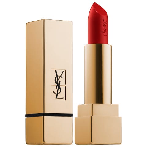 Get the Look <p><strong>Yves Saint Laurent </strong>Rouge Pur Couture Lipstick Collection in 1 Le Rouge, , <strong><a href="http://www.sephora.com/rouge-pur-couture-lipstick-collection-P400701?skuId=1293463&icid2=products%20grid:p400701" target="_blank">sephora.com</a></strong>.</p>