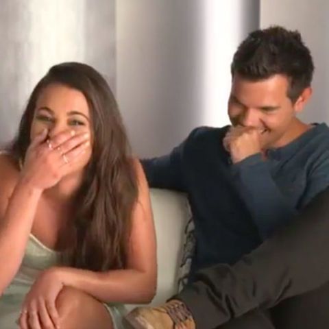 Lea Michele and John Stamos Grill Taylor Lautner About Dating