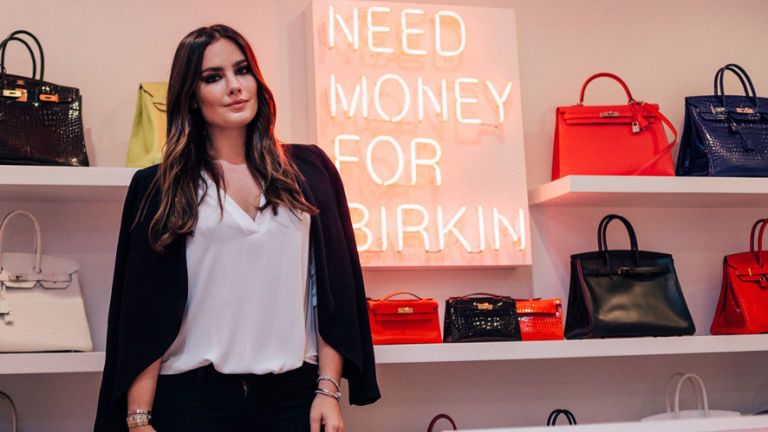 Kris Jenner gushes over hot pink neon sign in her custom Hermès