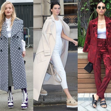 Clothing, Outerwear, Coat, Style, Street fashion, Fashion, Bag, Luggage and bags, Fashion design, Sandal, 
