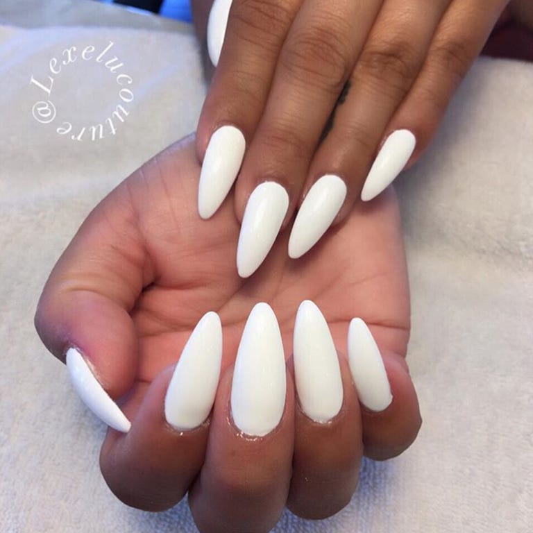 7 Diffe Nail Shapes Find The Best Shape For Your Hands The Shape Stiletto P A