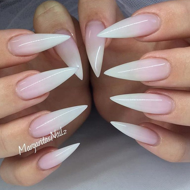 7 Diffe Nail Shapes Find The Best Shape For Your Hands The Shape Stiletto P A