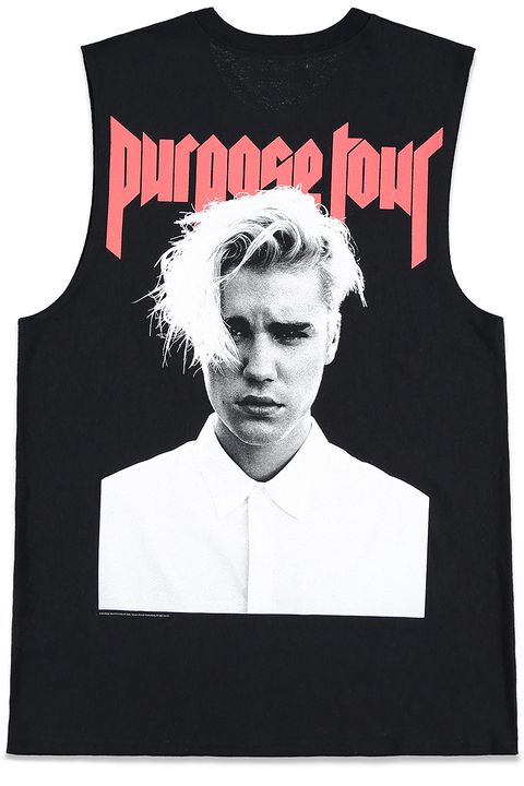 <p><strong data-redactor-tag="strong" data-verified="redactor">Justin Bieber Purpose Tour x Forever 21</strong> tank, $17.90, <a href="http://www.forever21.com/Product/Product.aspx?BR=f21&amp;Category=promo-purpose-tour&amp;ProductID=2000231524&amp;VariantID=" target="_blank">forever21.com</a>.&nbsp;</p>