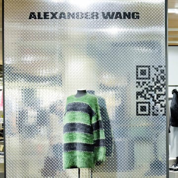 Pattern, Fashion, Dress, Retail, Grey, Advertising, Mannequin, Outlet store, Light fixture, Design, 