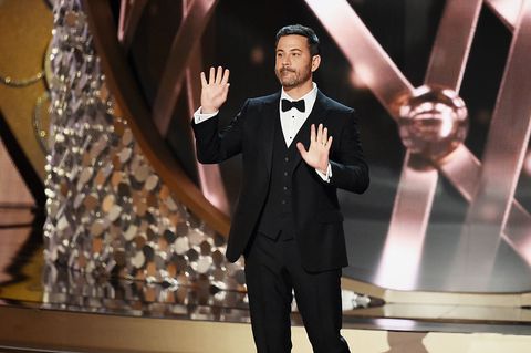 Jimmy Kimmel speaks onstage during the 68th Annual Primetime Emmy Awards at Microsoft Theater on September 18, 2016