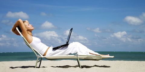 Work Beach Laptop