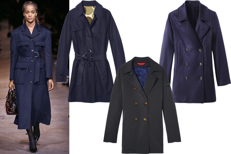 <p>A military coat feels fresh when paired with bold extras.&nbsp;</p><p><em data-redactor-tag="em" data-verified="redactor">From top, clockwise: Herno coat, $920, 877-551-7257;&nbsp;Brunello Cucinelli coat, $7,495,&nbsp;212-334-1010;&nbsp;Peuterey coat, $925,&nbsp;<a href="http://www.shopbazaar.com/">shopBAZAAR.com</a>.</em><span class="redactor-invisible-space" data-verified="redactor" data-redactor-tag="span" data-redactor-class="redactor-invisible-space"><em data-redactor-tag="em" data-verified="redactor"></em></span></p>