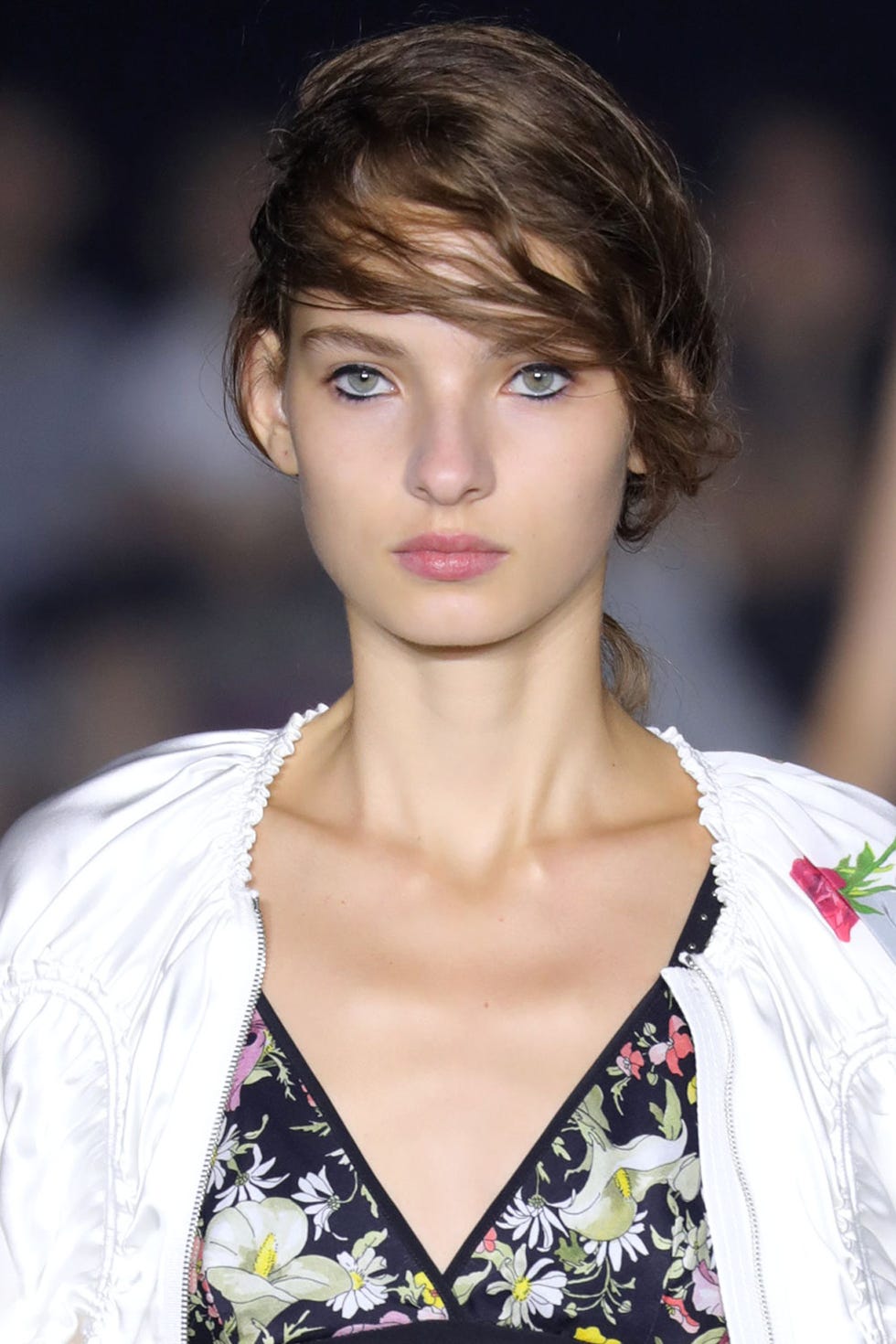 Clothing, Lip, Hairstyle, Chin, Forehead, Eyebrow, Eyelash, Style, Fashion model, Beauty, 