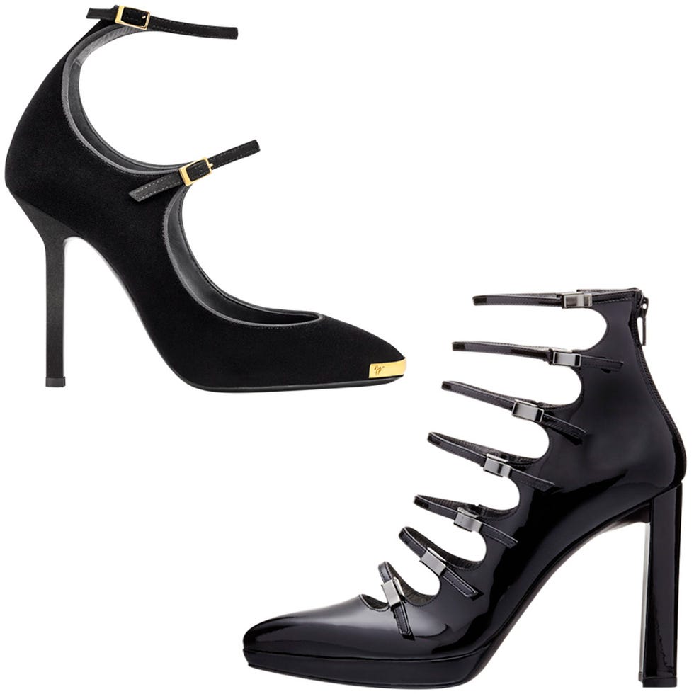 <p>Stand tall in a chic strappy shoe.<span class="redactor-invisible-space" data-verified="redactor" data-redactor-tag="span" data-redactor-class="redactor-invisible-space"></span></p><p><em data-redactor-tag="em" data-verified="redactor">Giuseppe Zanotti Design shoe, $875, 212-650-0455;&nbsp;Stuart Weitzman shoe, $445,&nbsp;212-750-2555.</em><span class="redactor-invisible-space" data-verified="redactor" data-redactor-tag="span" data-redactor-class="redactor-invisible-space"><em data-redactor-tag="em" data-verified="redactor"></em></span></p>
