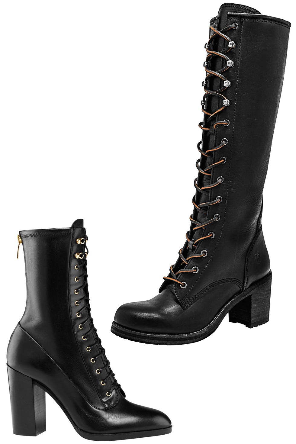 <p>Accessories with metal hardware make perfect accents.&nbsp;Tie one on in lace-up boots.<span class="redactor-invisible-space" data-verified="redactor" data-redactor-tag="span" data-redactor-class="redactor-invisible-space"></span></p><p><em data-redactor-tag="em" data-verified="redactor">The Frye Company boot, $428,&nbsp;<a href="http://www.thefryecompany.com/" target="_blank">thefryecompany.com</a>;&nbsp;Sergio Rossi boot, $1,230,&nbsp;<a href="http://www.sergiorossi.com/" target="_blank">sergiorossi.com</a></em><em data-redactor-tag="em" data-verified="redactor">.</em></p>