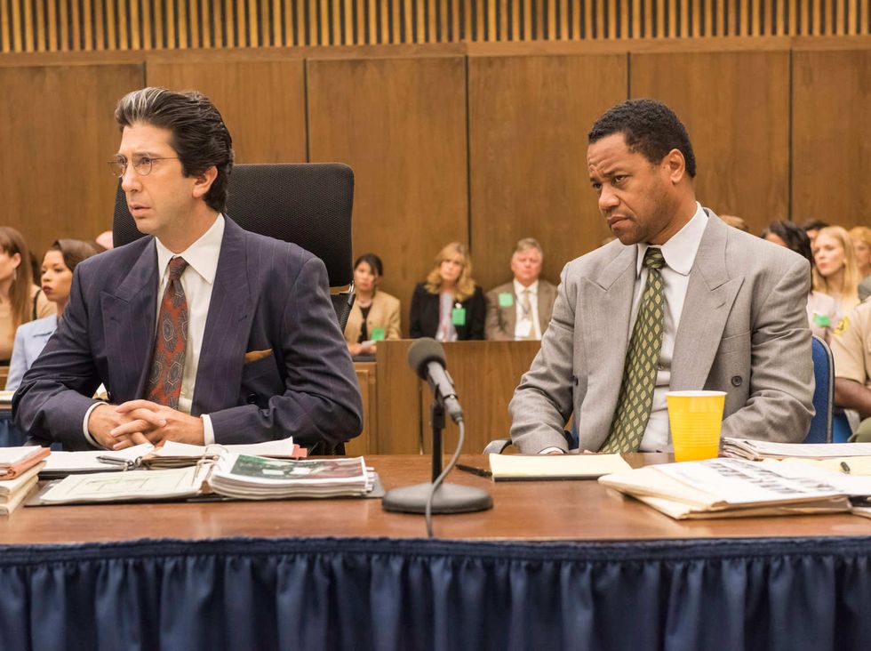 David Schwimmer and Cuba Gooding Jr in The People v OJ Simpson: American Crime Story