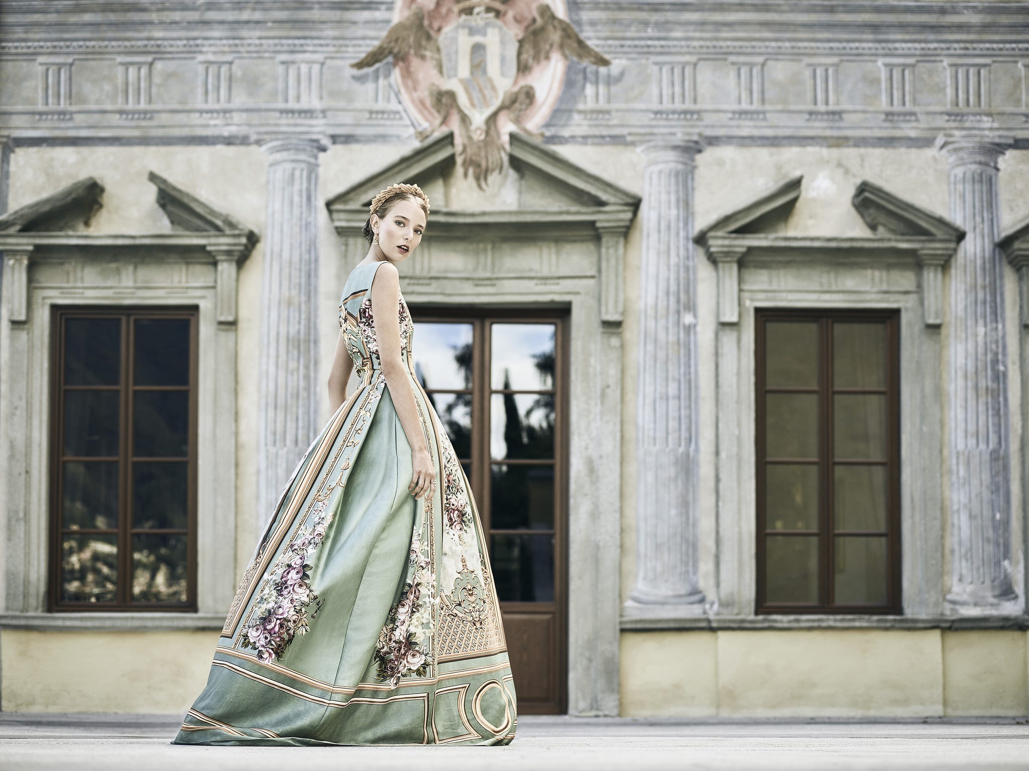 Dress, Style, Formal wear, Gown, Fixture, Sculpture, Street fashion, Victorian fashion, One-piece garment, Fashion model, 