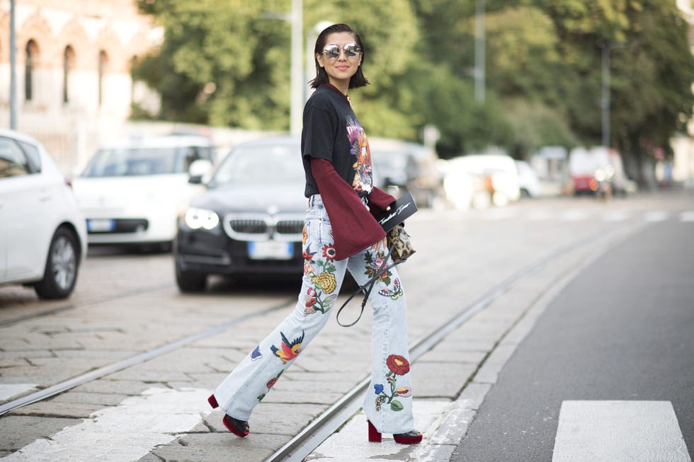 <p><span>From jeans to accessories, embroidered denim was all the rage.&nbsp;</span><br></p>