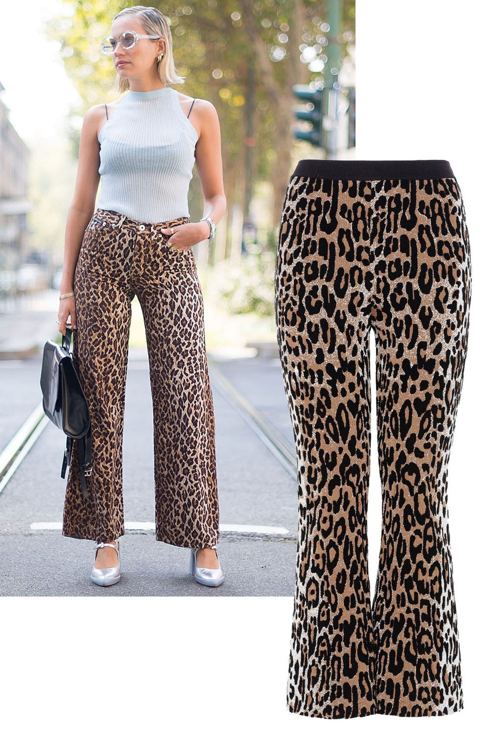 <p>PSA: leopard is going to be huge for fall—just ask this show-goer.&nbsp;</p><p><em data-redactor-tag="em" data-verified="redactor">Stella McCartney trouser, $1,295, <strong data-redactor-tag="strong" data-verified="redactor"><a href="https://shop.meltsflow.com/designers/s/stella-mccartney/cheetah-trouser-9266.html" target="_blank">shopBAZAAR.com</a></strong>.&nbsp;</em></p>