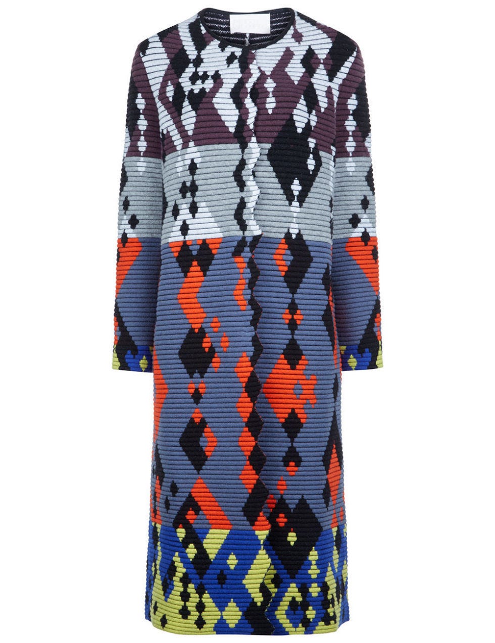 <p><strong data-redactor-tag="strong" data-verified="redactor">Peter Pilotto</strong> Multi Geo Print Coat, $2,215, <a href="http://www.avenue32.com/us/multi-geo-print-full-length-cardigan/PET00316030138.html?dwvar_PET00316030138_color=082&amp;cgid=null#q=coats&amp;sz=30&amp;start=25" target="_blank">avenue32.com</a>.</p>