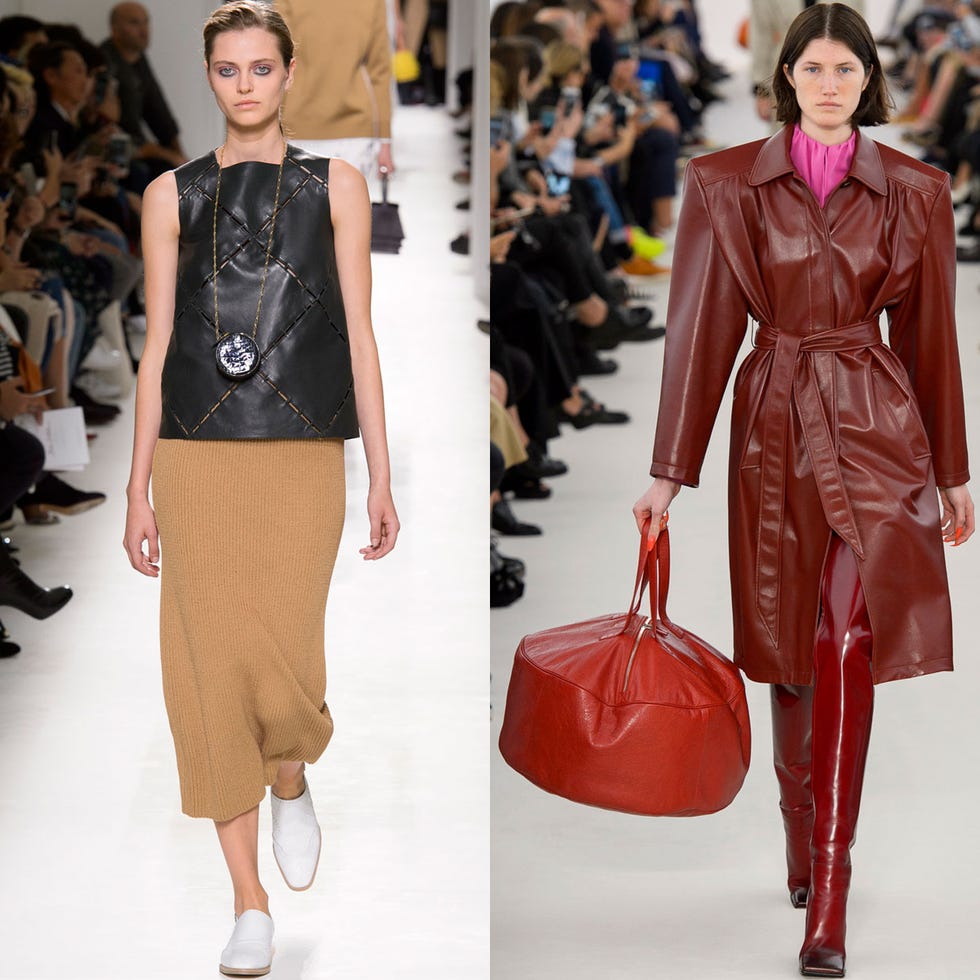 Clothing, Brown, Textile, Outerwear, Bag, Style, Fashion show, Fashion model, Jacket, Street fashion, 