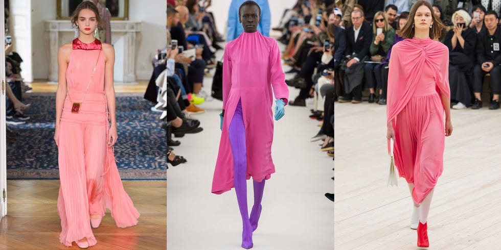 Clothing, Event, Dress, Pink, Style, Magenta, Purple, Costume design, Fashion show, Runway, 