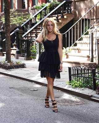 See The First Dress In Sarah Jessica Parker S Lbd Collection Courtesy Bloomingdale S Original Post 9 28 Sarah Jessica Parker Is Creating A Range Of Little Black Dresses