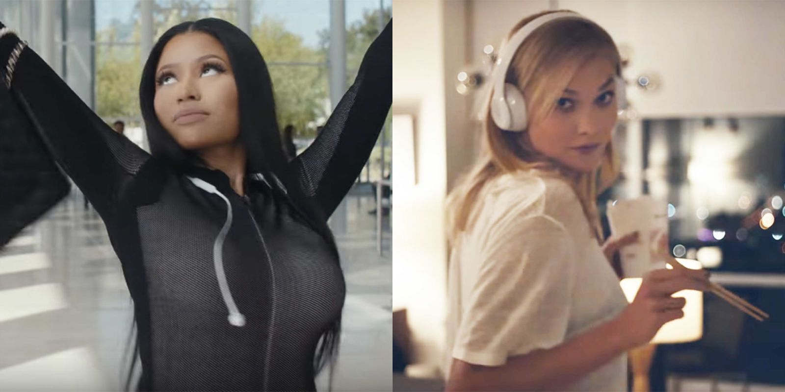 Nicki Minaj Karlie Kloss Star in Beats By Dr. Dre Ad Beats by