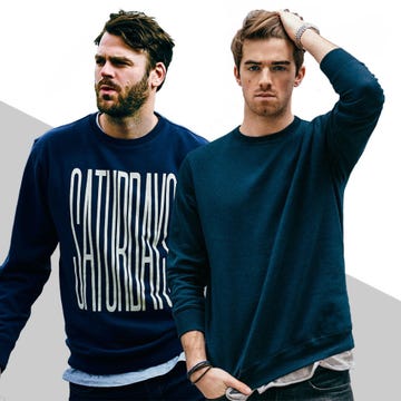 Sleeve, Facial hair, Denim, Beard, Moustache, Long-sleeved t-shirt, Active shirt, Belt, Pocket, Graphics, 