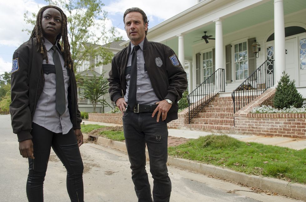 Rick and Michonne in The Walking Dead