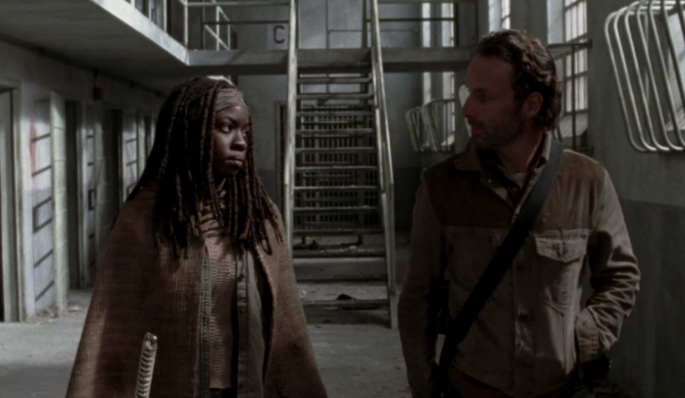 Rick and Michonne in The Walking Dead