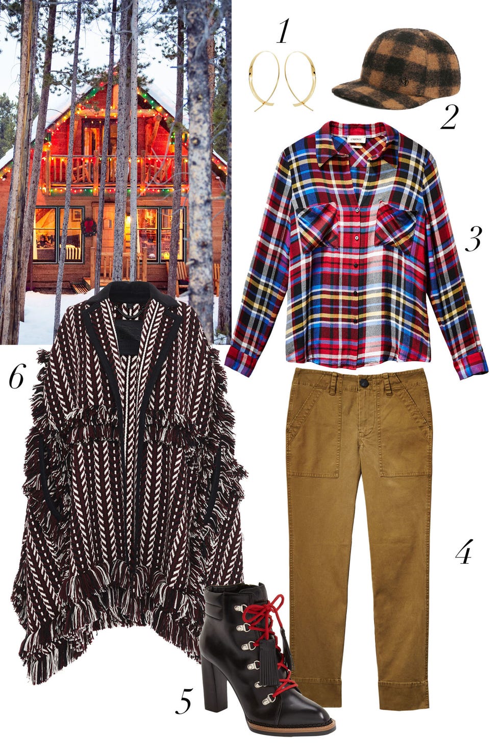 <p>Because nothing beats a rustic cabin, toasty fire, and the fragrant crunch of colorful fall leaves...</p>

<p><strong data-redactor-tag="strong" data-verified="redactor">What to Pack:</strong> <em data-verified="redactor" data-redactor-tag="em">1. <em data-redactor-tag="em">Lana Jewelry 'Flat Upside Down' Hoop Earrings, $695, </em><em data-redactor-tag="em"><a href="http://shop.nordstrom.com/s/lana-jewelry-flat-upside-down-hoop-earrings/4445485?&amp;cm_mmc=Mindshare_Nordstrom-_-NovemberAcc-_-Hearst-_-proactive" target="_blank" data-tracking-id="recirc-text-link">nordstrom.com</a>; 2. <em data-redactor-tag="em">Maison Michel 'Hailey' Baseball Cap, $585, <a href="http://shop.nordstrom.com/s/maison-michel-hailey-baseball-cap/4420579?&amp;cm_mmc=Mindshare_Nordstrom-_-NovemberAcc-_-Hearst-_-proactive" target="_blank" data-tracking-id="recirc-text-link">nordstrom.com</a>;</em> 3. <em data-redactor-tag="em">L'Agence Plaid Flannel Shirt, $325, <a href="http://shop.nordstrom.com/s/lagence-plaid-flannel-shirt/4365046?&amp;cm_mmc=Mindshare_Nordstrom-_-NovemberAcc-_-Hearst-_-proactive" target="_blank" data-tracking-id="recirc-text-link">nordstrom.com</a>;</em> 4. <em data-redactor-tag="em">AYR 'The Cargo' Pants, $195, <a href="http://shop.nordstrom.com/s/ayr-the-cargo-pants/4462757?&amp;cm_mmc=Mindshare_Nordstrom-_-NovemberAcc-_-Hearst-_-proactive" target="_blank" data-tracking-id="recirc-text-link">nordstrom.com</a>;</em> 5. <em data-redactor-tag="em">Tod's 'Gomma' Pointy Toe Bootie, $1,155, <a href="http://shop.nordstrom.com/s/tods-gomma-pointy-toe-bootie-women/4413498?&amp;cm_mmc=Mindshare_Nordstrom-_-NovemberAcc-_-Hearst-_-proactive" target="_blank" data-tracking-id="recirc-text-link">nordstrom.com</a>; 6. </em></em></em><em data-redactor-tag="em" data-verified="redactor">Burberry Prorsum Wool &amp; Silk Jacquard Blanket Cape, $3,195, <a href="http://shop.nordstrom.com/s/burberry-prorsum-wool-silk-jacquard-blanket-cape/4356767?&amp;cm_mmc=Mindshare_Nordstrom-_-NovemberAcc-_-Hearst-_-proactive" target="_blank" data-tracking-id="recirc-text-link">nordstrom.com</a>    </em><a href="http://shop.nordstrom.com/s/lana-jewelry-flat-upside-down-hoop-earrings/4445485?origin=category-personalizedsort&amp;fashioncolor=YELLOW%20GOLD" target="_blank" data-tracking-id="recirc-text-link"></a></p>
