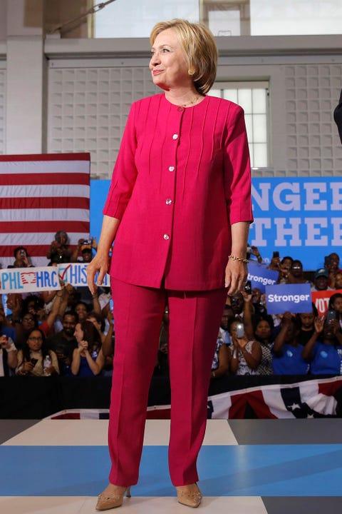 Hillary Clinton's Best Pantsuits - Clinton Rainbow Pant Suits