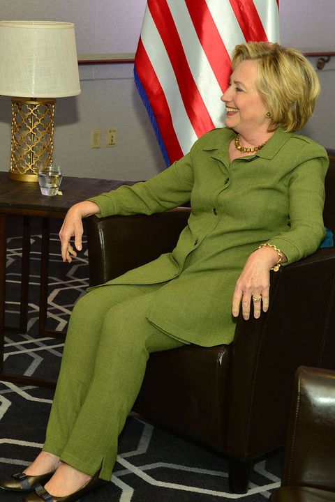 Hillary Clintons Best Pantsuits Clinton Rainbow Pant Suits 