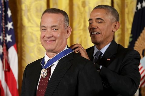 <p>Easily one of the nation's most beloved actors and filmmakers, Tom Hanks has been nominated for the Academy Award for Best Actor in a Leading Role five times, ultimately winning twice for <em data-redactor-tag="em">Philadelphia </em>and <em data-redactor-tag="em">Forrest Gump. </em>He is also a vocal advocate for social and environmental justice and veterans' rights.</p>