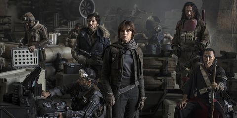 <p>Set before the events of <em data-redactor-tag="em" data-verified="redactor">Star Wars: A New Hope</em>, <em data-verified="redactor" data-redactor-tag="em">Rogue One</em><em data-verified="redactor" data-redactor-tag="em"> </em>follows a contingent of Rebels as they attempt to take control of the Galactic Empire's new and massive weapon: the Death Star. Felicity Jones, Forest Whitaker, Riz Ahmed and Mads Mikkelsen star.</p><p>Watch the trailer <a href="https://www.youtube.com/watch?v=frdj1zb9sMY" target="_blank" data-tracking-id="recirc-text-link">here</a>.</p>